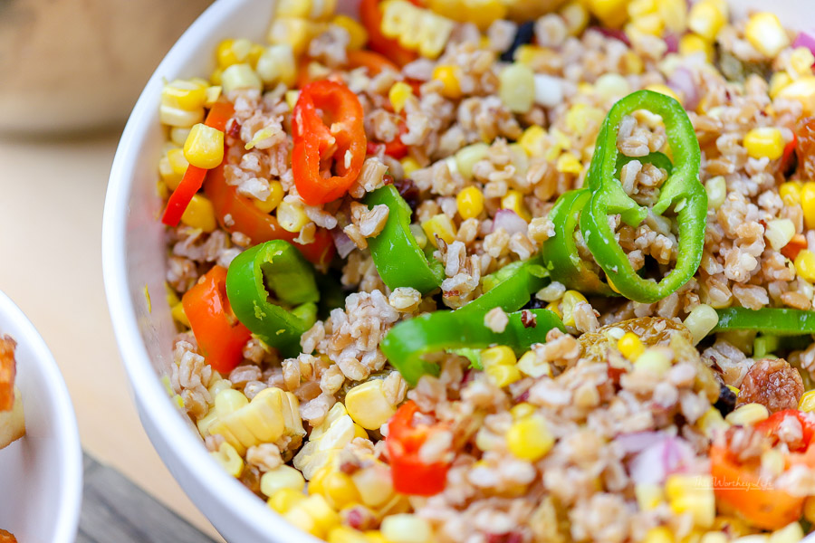 A healthy and delicious salad is just what the doctored ordered. This fall salad is filled with fresh veggies and farro made in the Instant Pot. Grab the recipe for our Mixed Veggie Farro Salad below using Bobb's Red Mill farro. 