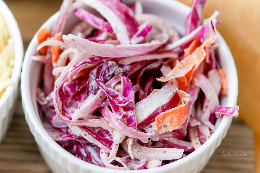 How to make Quick Red Cabbage & Red Onion Slaw