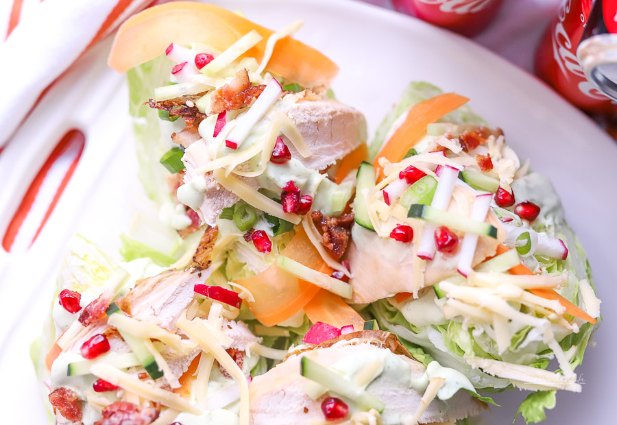 Healthy Chicken recipe | Loaded Rotisserie Chicken Wedge Salad