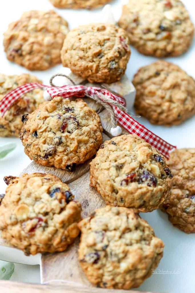 We're sharing our homemade loaded oatmeal raisin cookies recipe, which are great for the holiday baking season. And, we're part of the Houseful of Cookies blog hop, so you will find a ton of great cookie recipes to share this year!