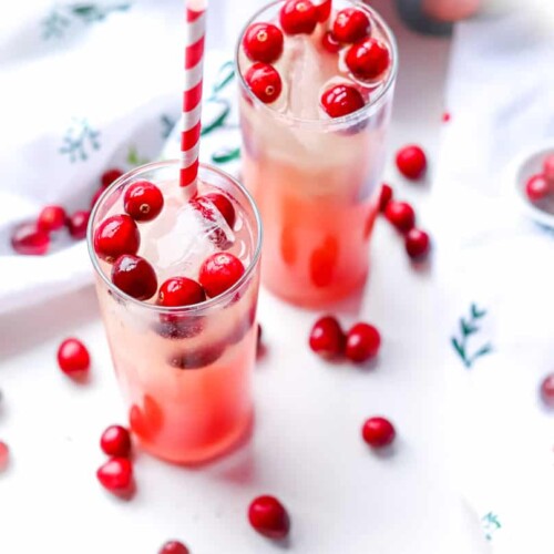 Holiday Mocktail | Cranberry Orange Mixed Drink