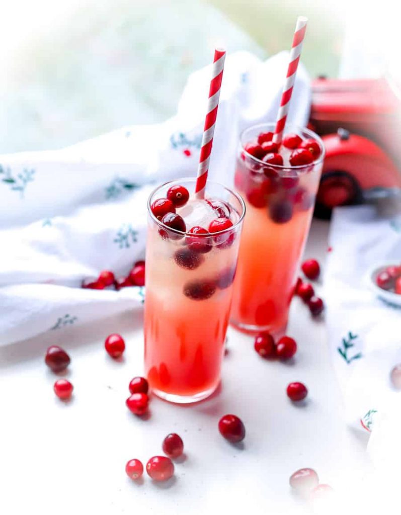 Holiday Mocktail | Cranberry Orange Mixed Drink