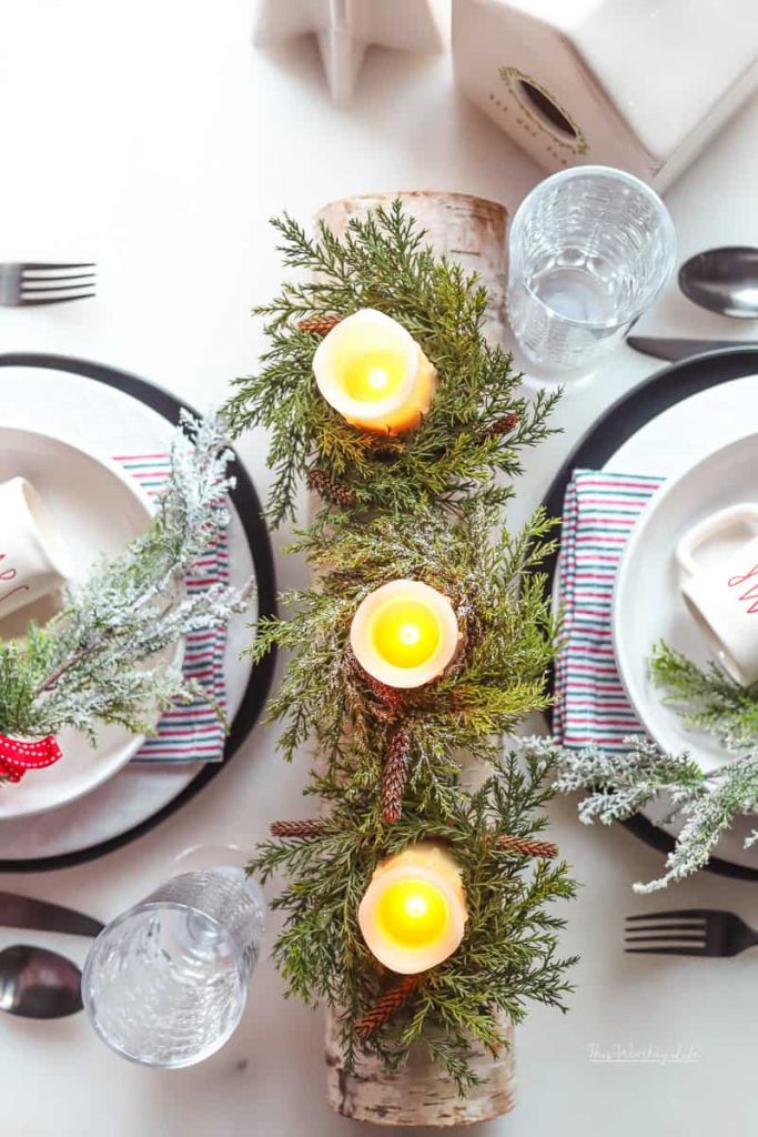 Christmas Tablescape Idea for Two
