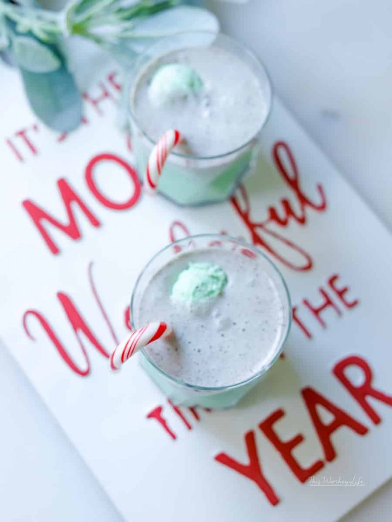 Boozy drinks are perfect for the holidays. Mix in a little eggnog, rum, mint chocolate chip ice-cream, and you have a festive holiday cocktail! Our Mint Chocolate Chip Eggnog Punch is ready to be the talk of Christmas dinner. Or, if you're hosting Cousin Eddie and the fam, then you'll want to keep dipping your mug in this punch bowl!