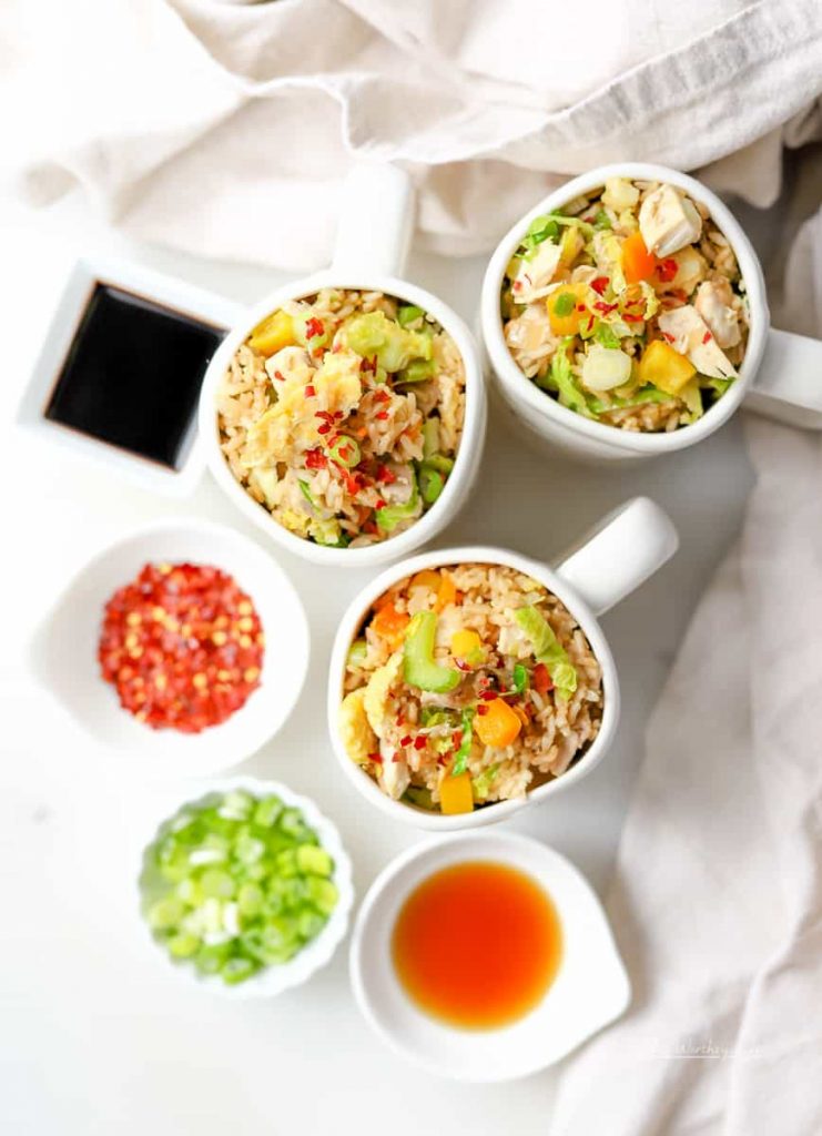Leftover Turkey Idea | Instant Pot Stir-Fry with Turkey + Brown Rice- Have left-over turkey? Here's a quick stir-fry dinner idea made in the Instant Pot. Paired with Brown Rice (also made in the Instant Pot), this is a delicious and easy dinner idea filled with tons of fresh veggies, brown rice, and turkey!