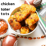Who knew you could get a super savory taste with homemade tater tots?! We've added chicken to our tater tots recipe, and the results are deliciously scrumptious. See how we put this homemade tots recipe, by adding chicken, fresh veggies, and seasonings on the blog. This recipe would be great to make for game day! 