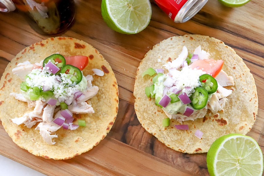 Simple Taco recipe: Rotisserie Chicken Street Tacos