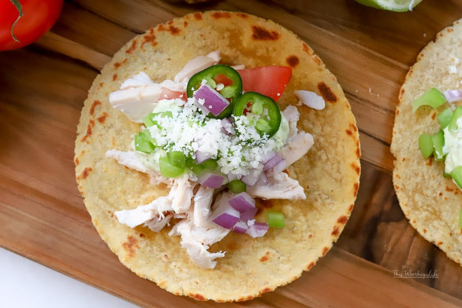 Simple Taco recipe: Rotisserie Chicken Street Tacos