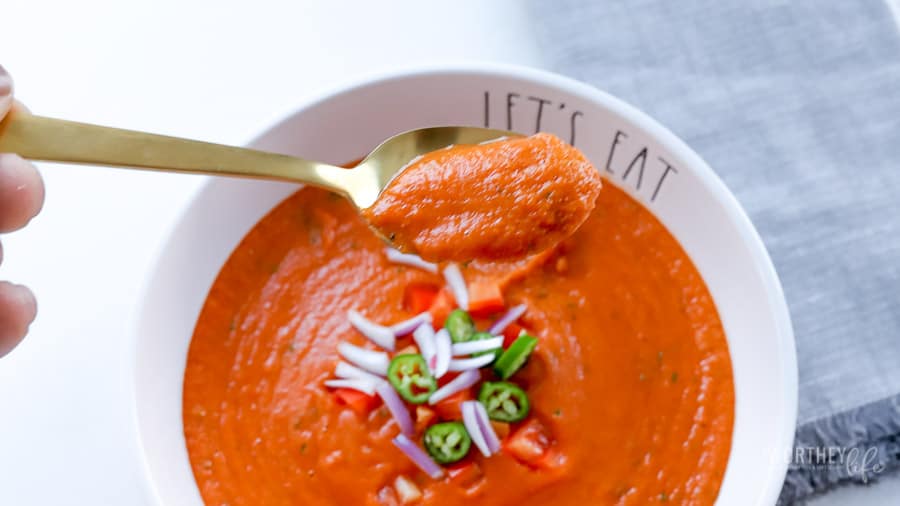 How to make Creamy Tomato + Chickpea Soup in the Instant Pot