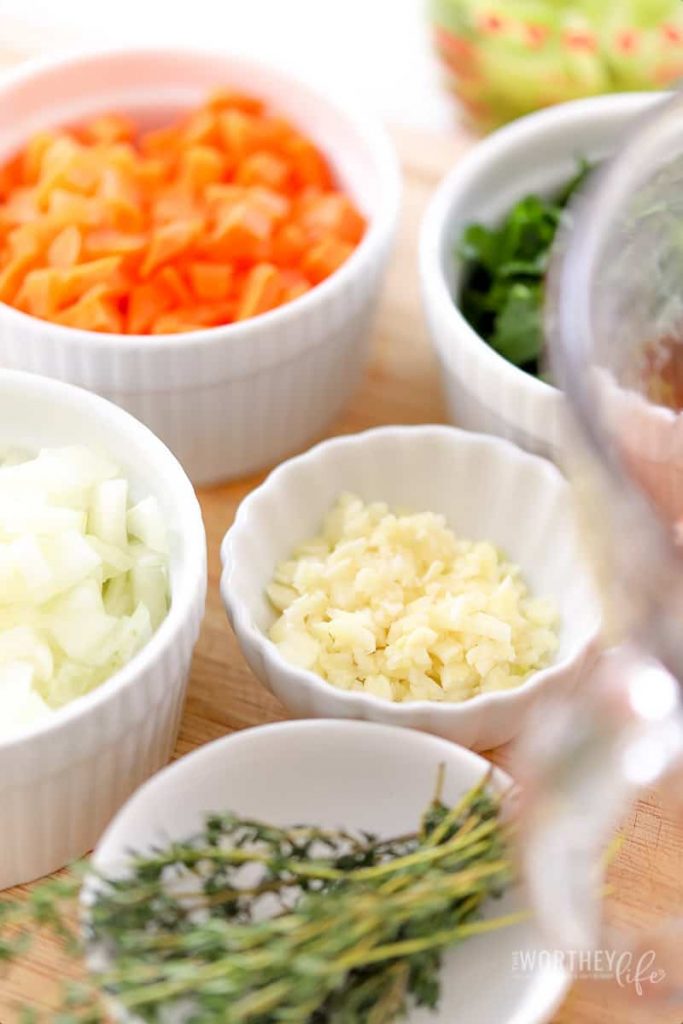 The Ingredients To Make Shrimp Bisque