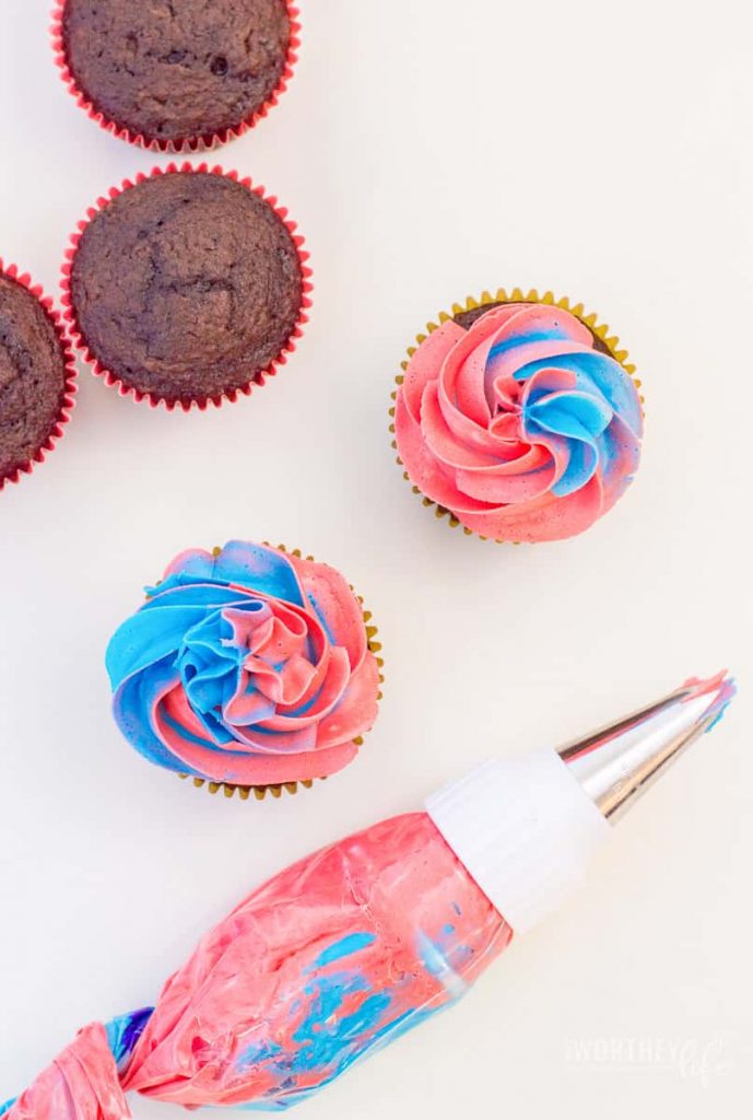 Dr. Seuss Thing 1 and Thing 2 Cupcakes