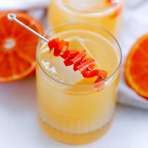 Winter Tropical Citrus Cocktail