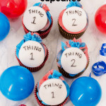 Celebrate Dr. Seuss's birthday with our Thing 1 and Thing 2 Cupcakes. This easy Dr. Seuss recipe is fun and a showstopper; perfect for Dr. Seuss parties and a great way to celebrate Dr. Seuss day. 
