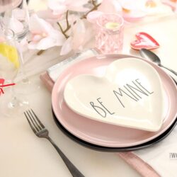 Rae Dunn Valentine's Day Tablescape for Two