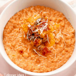 Up your Valentine's Day dinner idea by creating a delicious and savory Risotto dish. With butternut squash, mushrooms, rosa creme, bacon, and Bertolli pasta sauce, this short-grain rice dish is perfect for a date night at home (or just because you love risotto!) We're sharing tips on how to make the perfect risotto on the blog.