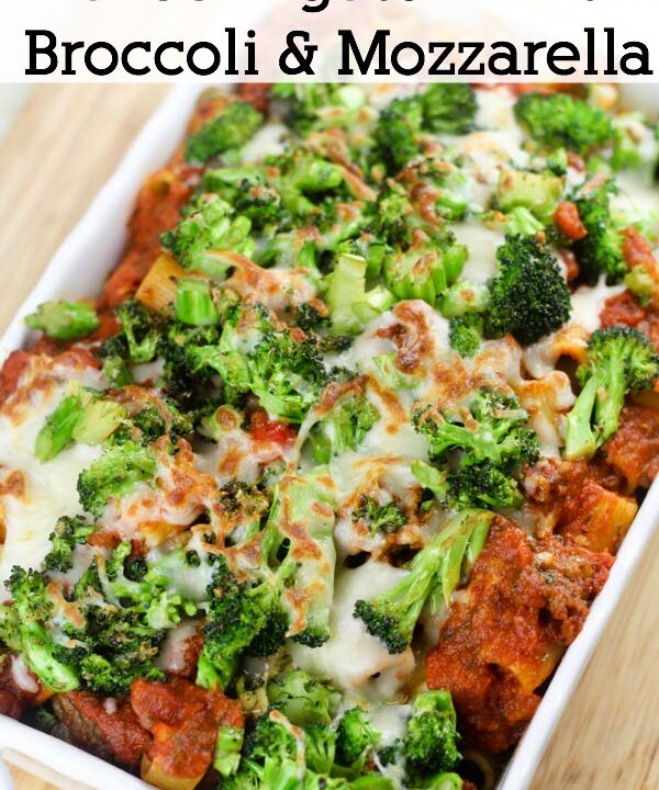 Baked Rigatoni with Broccoli & Mozzarella