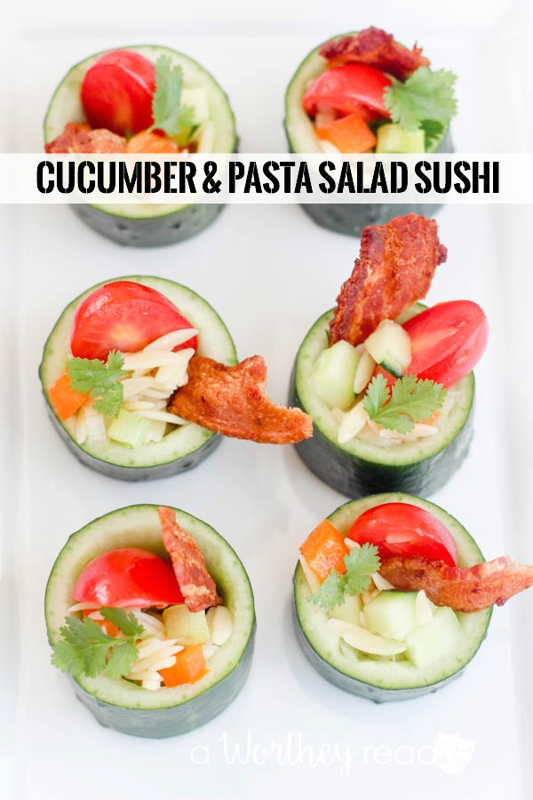 Cucumber & Pasta Salad Sushi