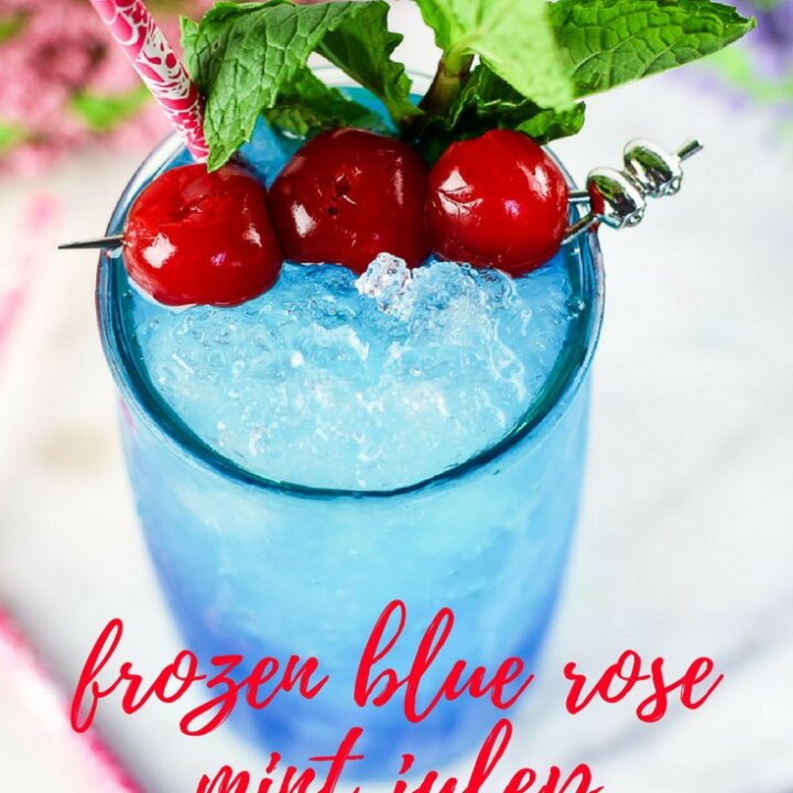 Frozen Blue Rose Mint Julep Mocktail Recipe