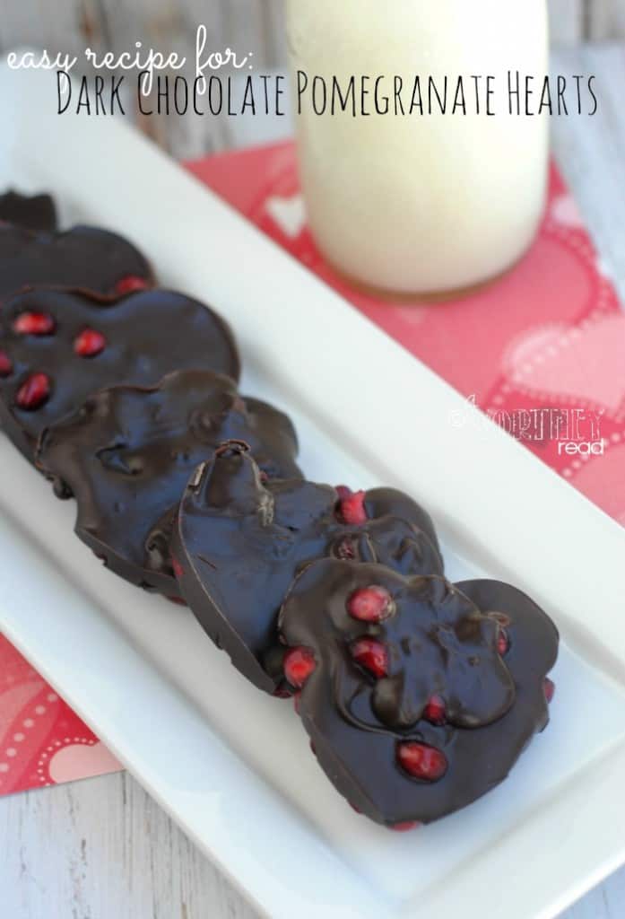 Recipe for Dark Chocolate Pomegranate Hearts ­