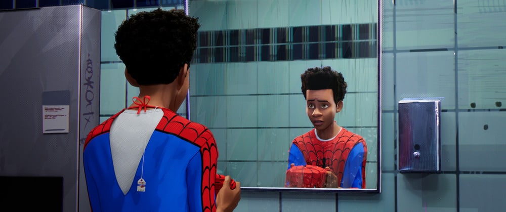 Miles Morales (Shameik Moore) in Columbia Pictures and Sony Pictures Animation's SPIDER-MAN: INTO THE SPIDER-VERSE.