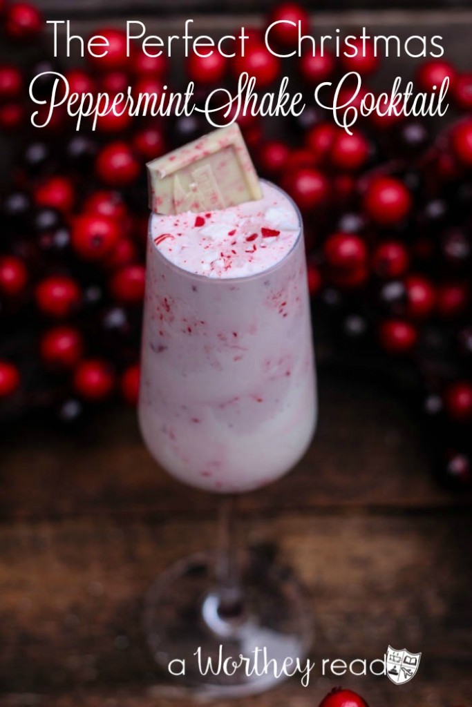 Perfect Christmas Peppermint Shake Cocktail