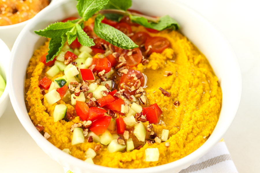 Spicy Carrot + Chickpea Dip