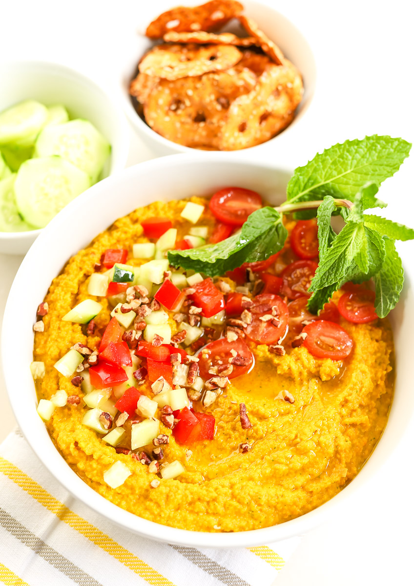 Spicy Carrot + Chickpea Dip