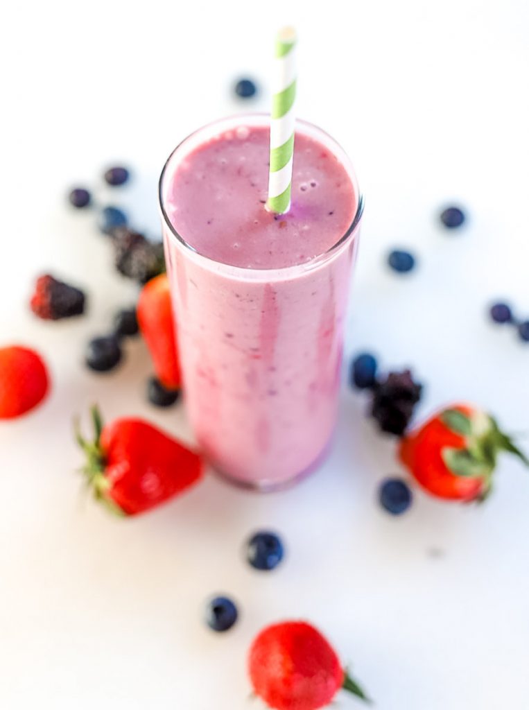 Three Berry Fruit Smoothie Recipe