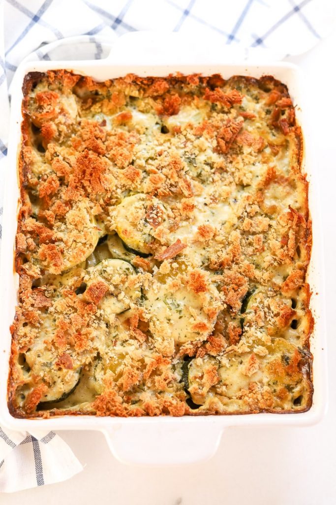 Meatless Monday recipe idea: Potato Zucchini Alfredo Bake