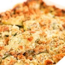 Family Dinner Idea: Potato Zucchini Alfredo Bake