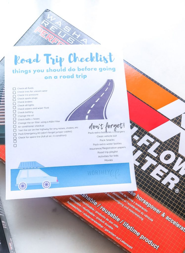 FREE Printable Road Trip Checklist