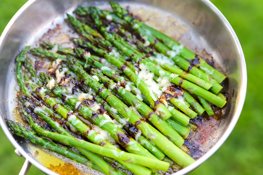 Take your grilling to another level with grilled asparagus. Our Savory Asparagus + Balsamic Parmesan is a delicious side dish, perfect for summertime cookouts or holiday dinners.