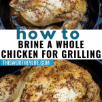 Step by step process on brining a whole chicken