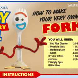 How to make Forky free printable + instructions