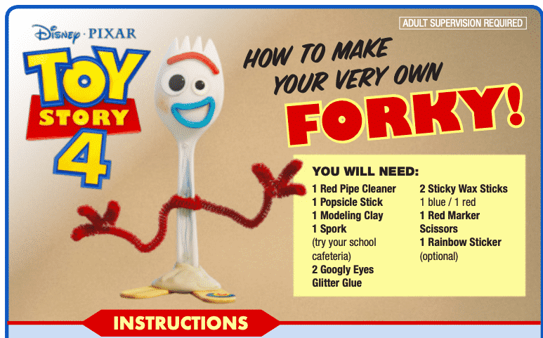 How To Make Your Own Forky From 'Toy Story 4' — Video and Photos - Pixar  Post