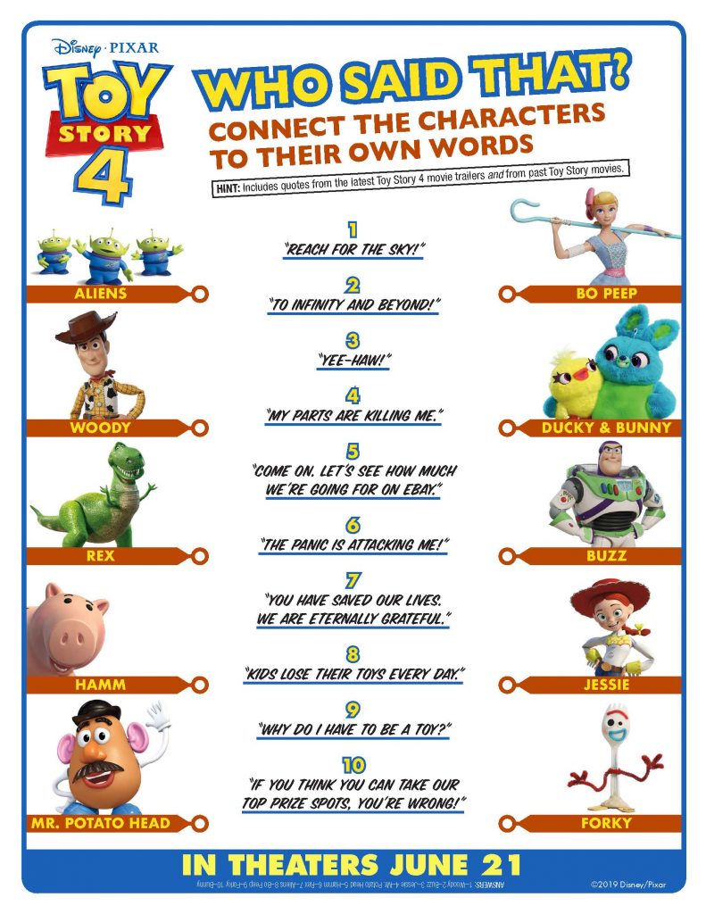 FREE Toy Story 4 printables for a party