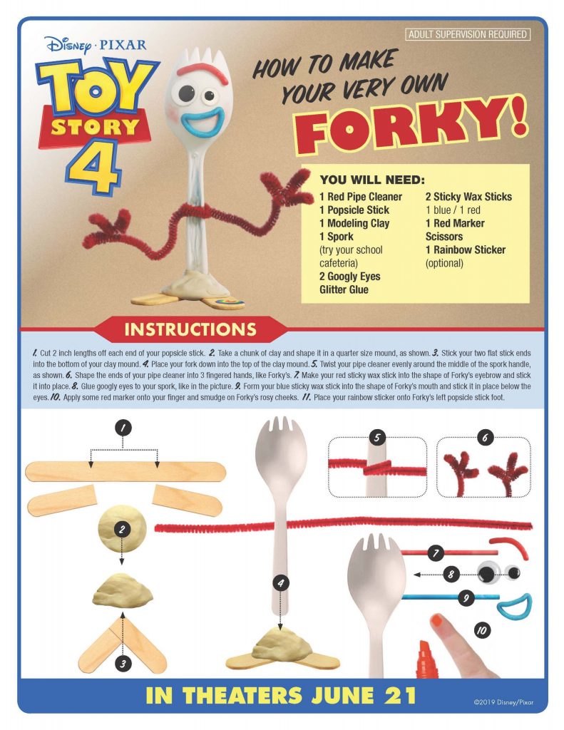 Make Your Own Forky for a Toy Story Party (FREE Printable Labels)