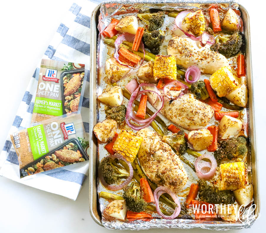 How to make Chicken + Vegetables Sheet Pan Dinner