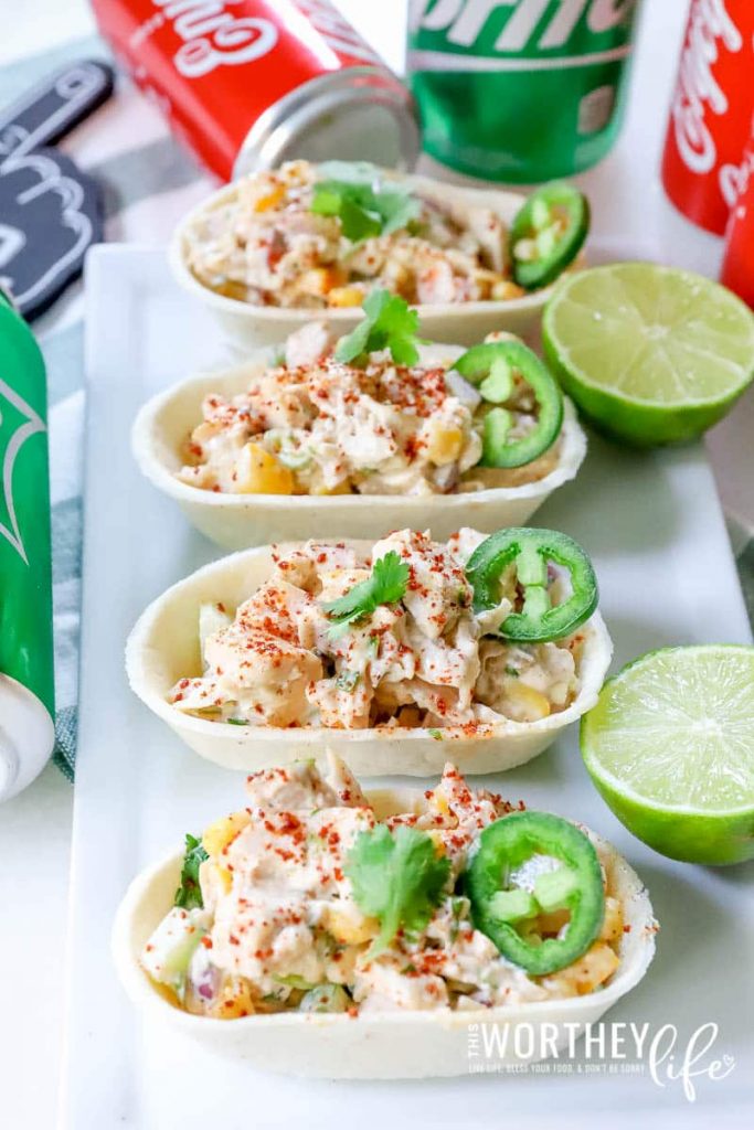 Game Day Appetizer Idea: Citrus-Lime Chicken + Corn Salad