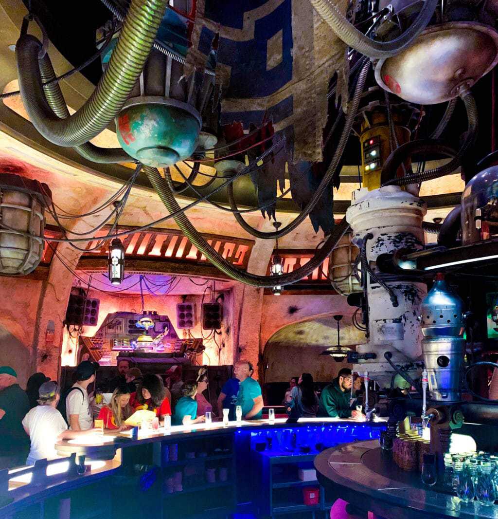 Oga's Cantina is the hotspot of Star Wars Galaxy's Edge. This new land is open in Disneyland and will soon be available to Walt Disney World guests.