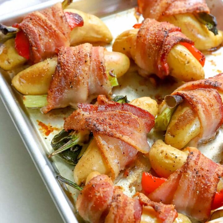 Easy appetizer idea for game day with bacon
