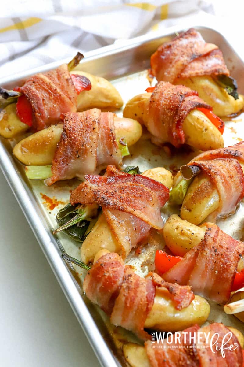 Easy appetizer idea for game day with bacon