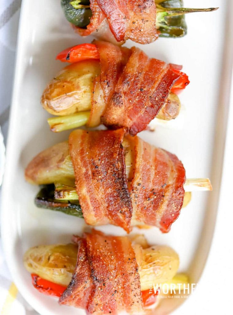 Easy appetizer idea for game day with bacon