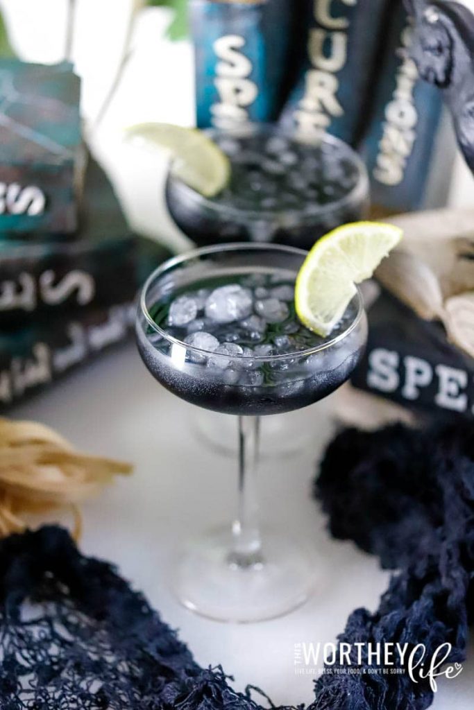 black halloween cocktail