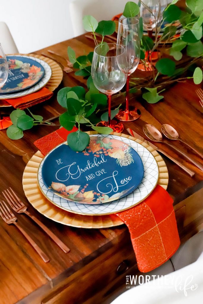 Shades of Oranges for a Fall Tablescape