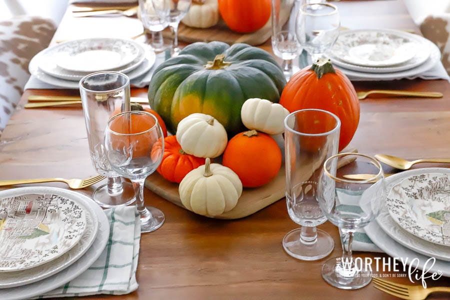 fall pumpkin centerpiece