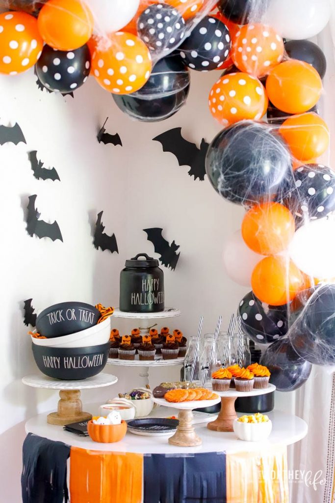 Orange + Black Party idea for Halloween