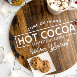 DIY Cricut Hot Cocoa Tray