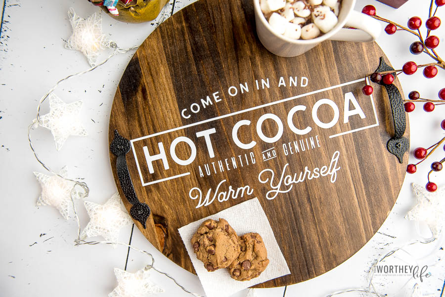 DIY Cricut Hot Cocoa Tray