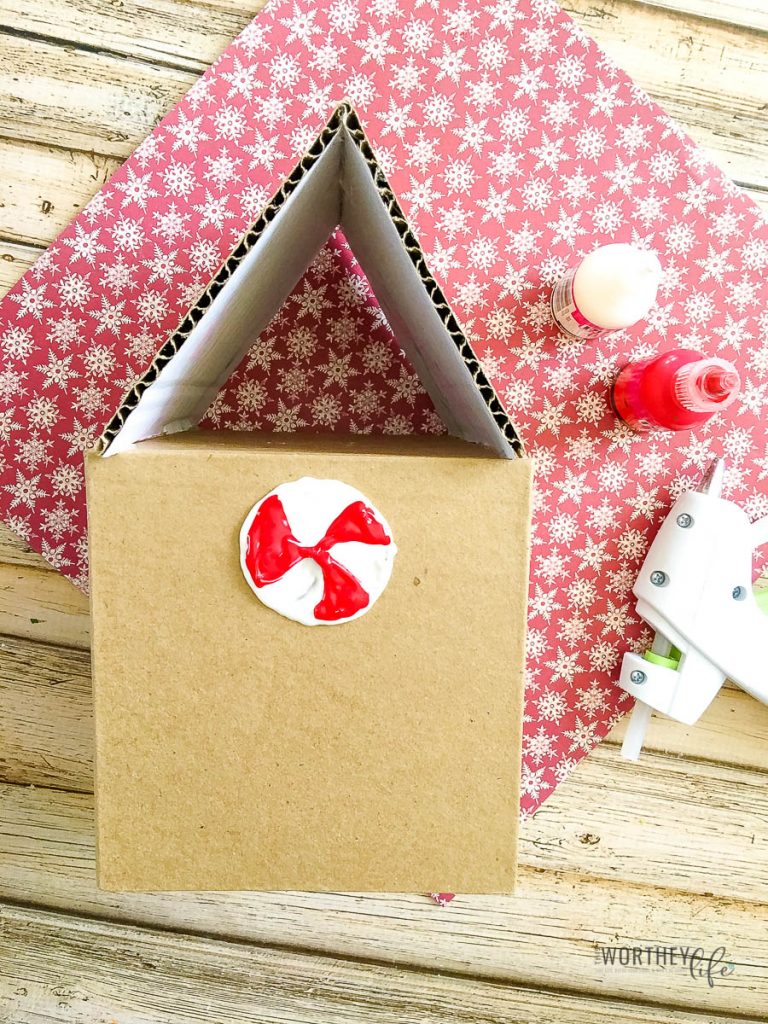 Directions on making a Cardboard Gingerbread House